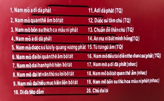 ĐÀI NIỆM PHẬT 20 Bài