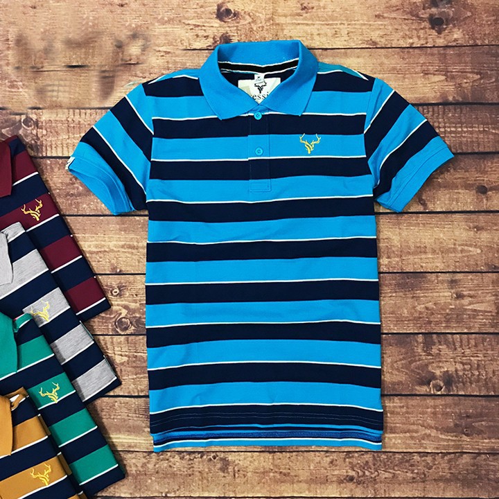 ÁO THUN NAM PHỐC SỌC THÊU LOGO CỰC ĐẸP CHẤT THUN 100% COTTON CO DÃN 4 CHIỀU_SOCYES215