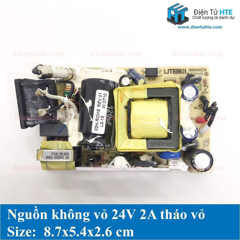 Board nguồn không vỏ 24V 2A tháo vỏ [HTE Quy Nhơn CN2]