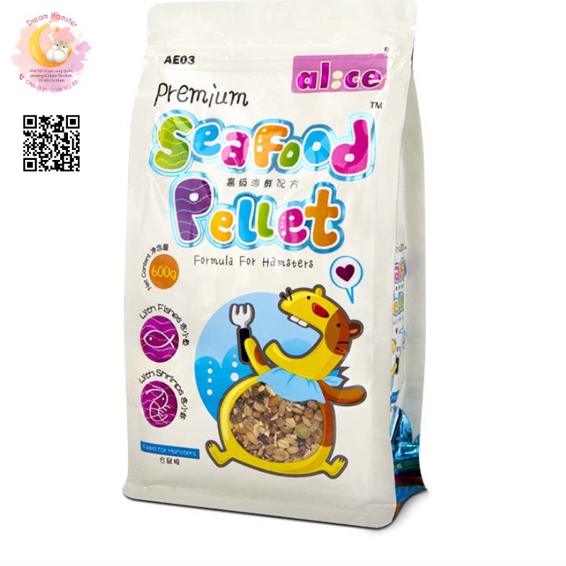 Thức ăn hải sản cao cấp Seafood Pellet (Alice) - 600gr