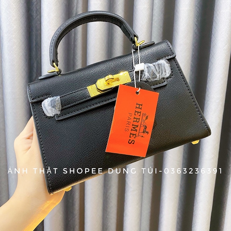 Túi hm size 19 dáng ngang, túi xách nữ đeo chéo size 19 da mềm