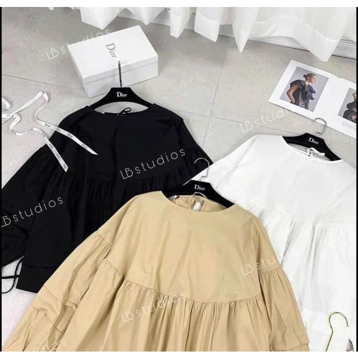 SIÊU PHẨM BABY DOLL tay xếp tầng hót 2022 phom38-55kg mang vừa