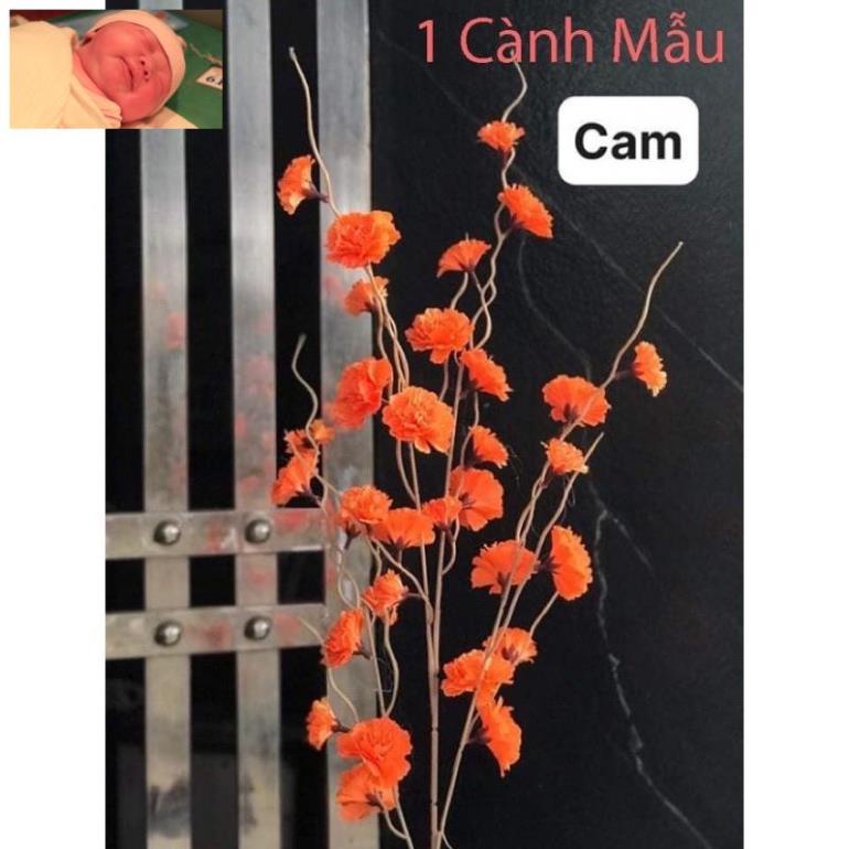 Hoa Giả- Cành Đào Râu-anh đào 1m trang trí tết,decor siêu xinh