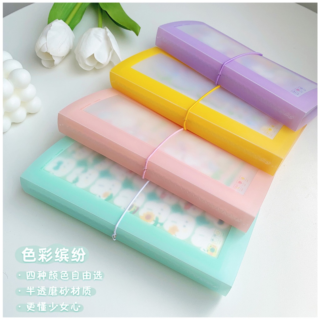 Sổ đựng Sticker dáng dài có dây thun gài