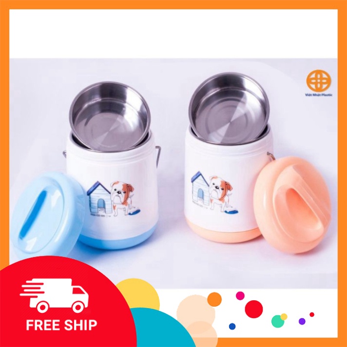 Cặp lồng ủ, camen giữ nhiệt 2 ngăn lõi inox chống nóng ngoài GDTA