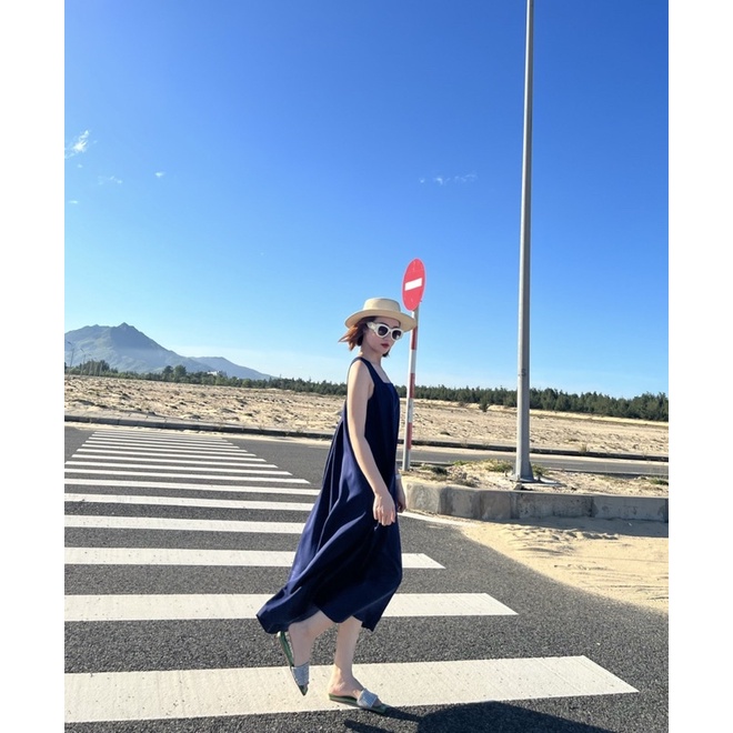 Đầm đi biển suông dài lưng chéo xòe rộng Princess Dress - Miahou closet