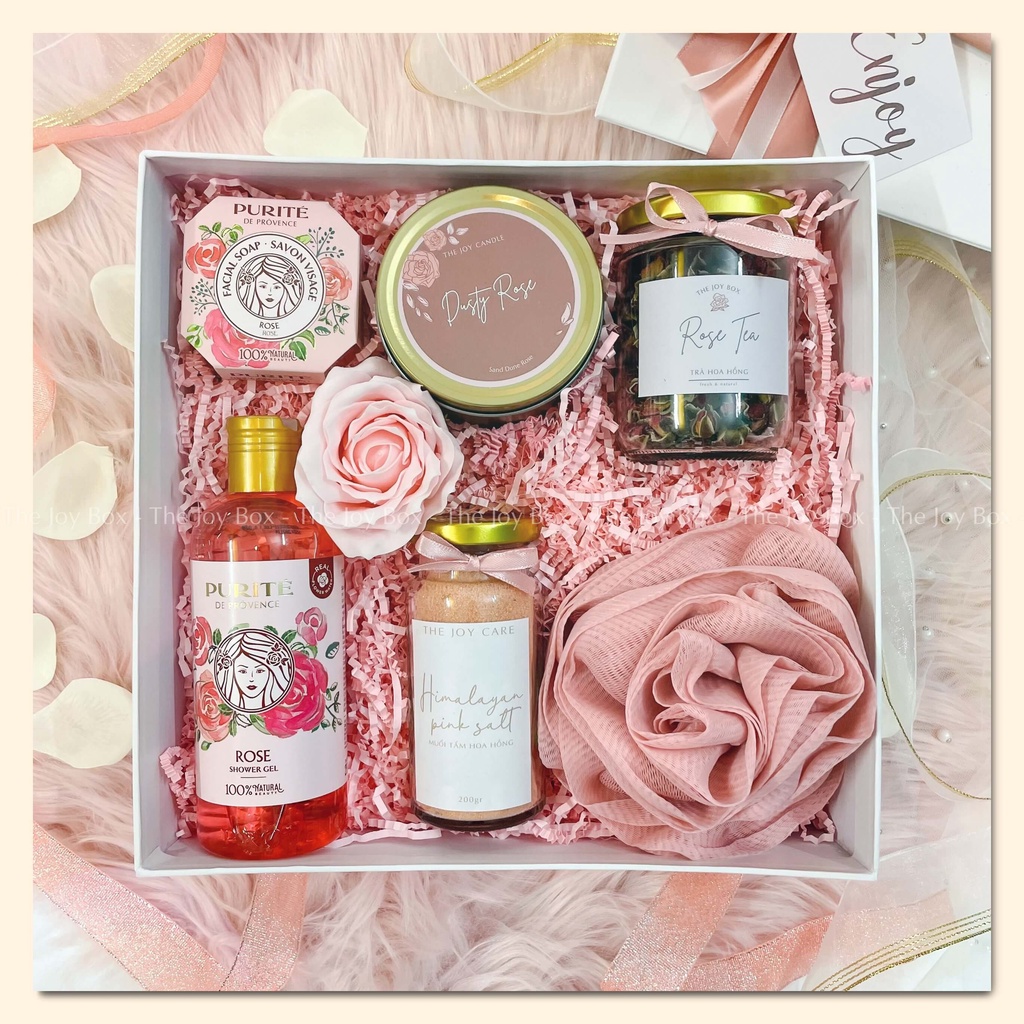 Quà tặng nữ ROSE - Bộ quà tặng chủ đề hoa hồng tặng mẹ, bạn gái, cô giáo, đồng nghiệp 8/3, 20/10, 20/11,.. THE JOY BOX