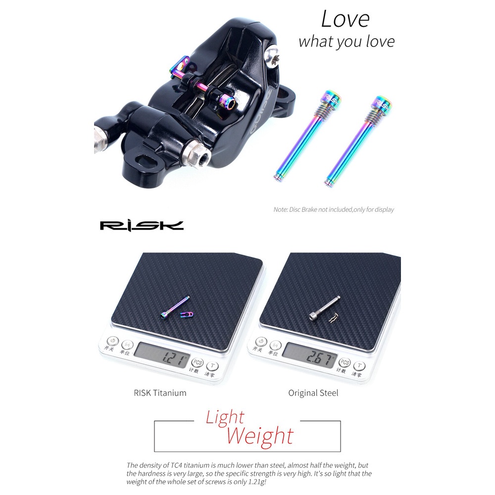 Bộ ốc vít M4 bằng hợp kim titan cho đĩa phanh xe đạp