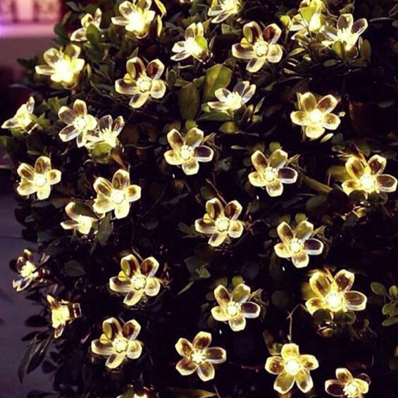 2M/4M/8M AA Battery Cherry blossom Decorative string light for Christmas New year