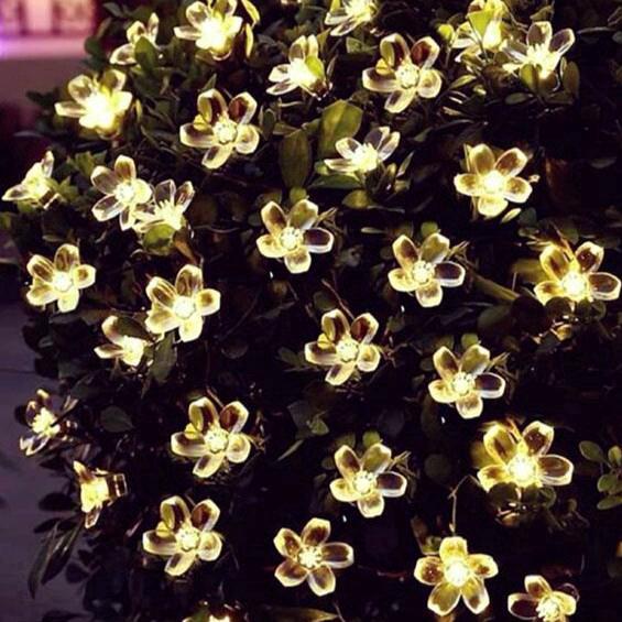 2M/4M/8M AA Battery Cherry blossom Decorative string light for Christmas New year
