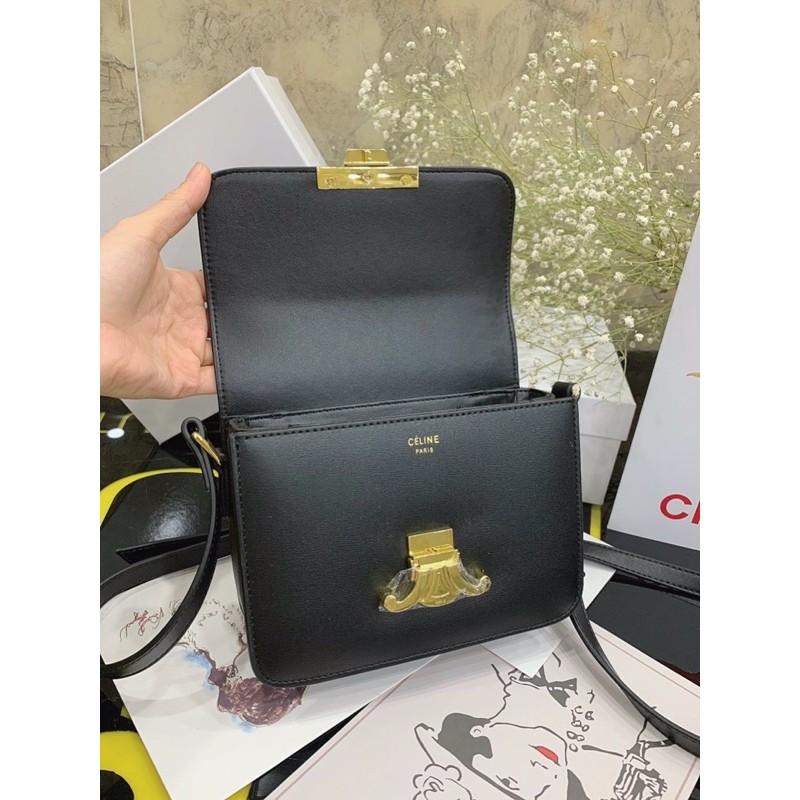 Túi đeo chéo DA THẬT khoá vàng da thật hàng cao cấp fullbox có hộp