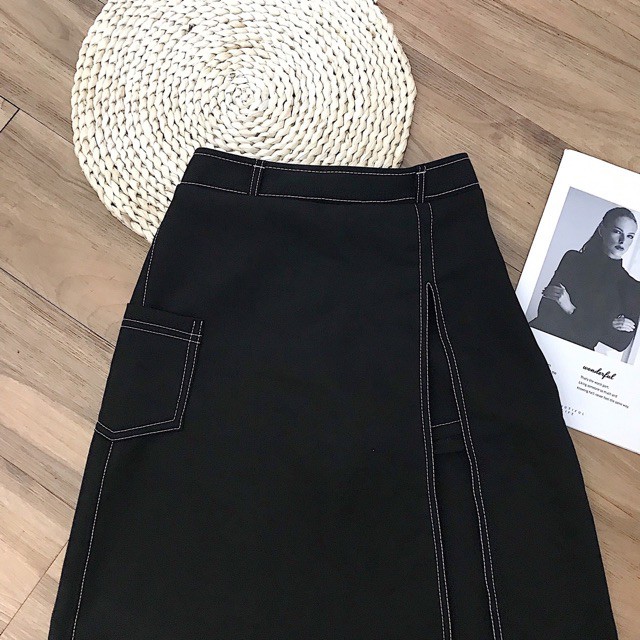 Chân váy Hyon Skirt hack chân siêu dài - dáng váy suông dễ mix sau lưng phối chun co giãn kèm ảnh thật | BigBuy360 - bigbuy360.vn