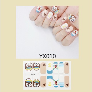 Miếng dán trang trí móng tay hình vịt Donald/gấu hoạt hình