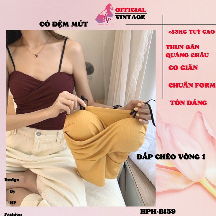 Áo lót nữ, áo bra đan chéo ngực 2 dây mảnh, dáng croptop lạ mắt, gân tăm quyến rũ, mặc siêu mát- BI39