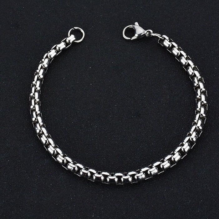 Vòng Tay Nam Lắc Tay Unisex Thời Trang Vòng Tay Nam Nữ Basic Loki Accessories Màu Bạc Đen Titan - Vòng Tay Trơn