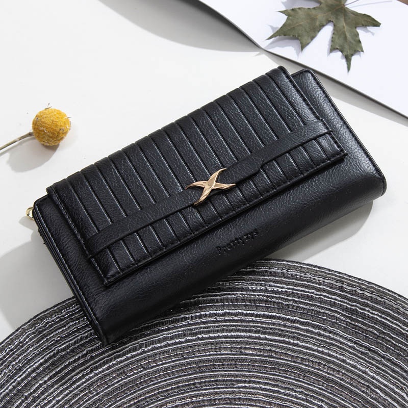 Ví Da PU Dáng Dài Thiết Kế Trẻ Trung Hợp Thời Trang Cho Bạn Gái