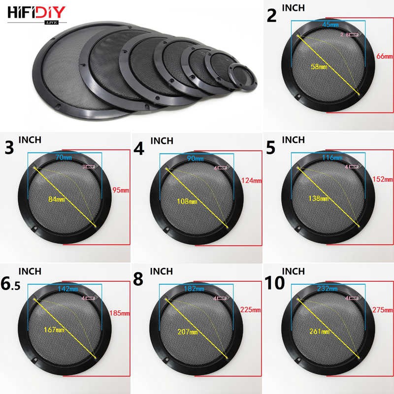 Khung lưới sắt bảo vệ loa 2 inch, 3 inch, 4 inch, 6 inch, 8 inch, 10 inch