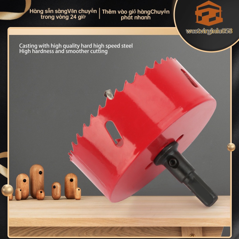 Hàng Hot Máy cắt kim loại lỗ 90mm Máy khoan cắt răng cưa cho tấm thạch cao bằng gỗ nhôm Hàng giao ngayWestvirginia058