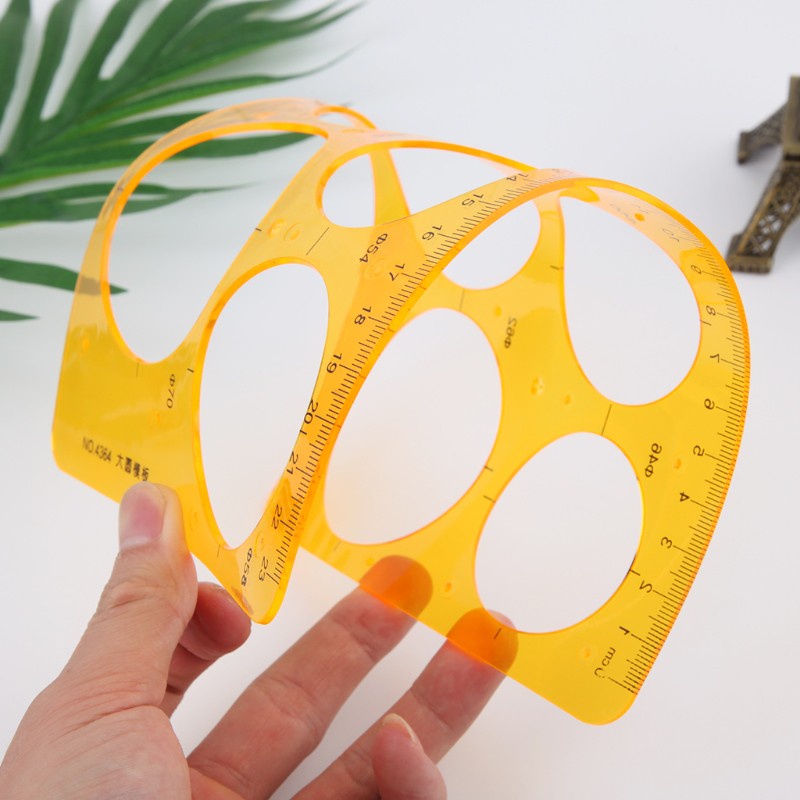 Thước Kẻ Hình Tròn Bằng Nhựa Resin Tiện Dụng Cho Học Sinh
