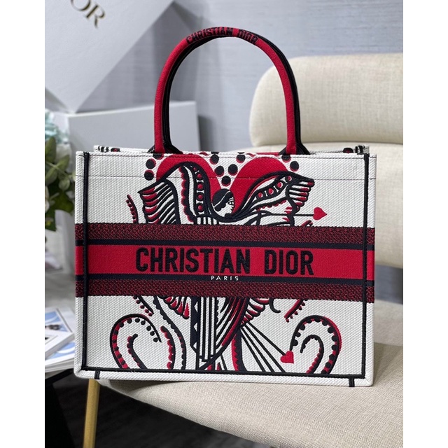 Túi xách cao cấp size 36cm thương hiệu Dior CD Tote cao cấp hoạ tiết phối màu sắc độc đáo hàng vip