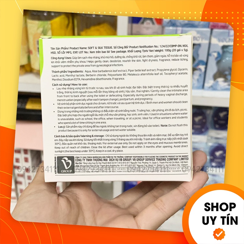 [Chính Hãng] Khăn Giấy Ướt Phụ Khoa Hanayuki - Khăn Giấy Vệ Sinh Hana Soft Silk Tissue - 8936205370438