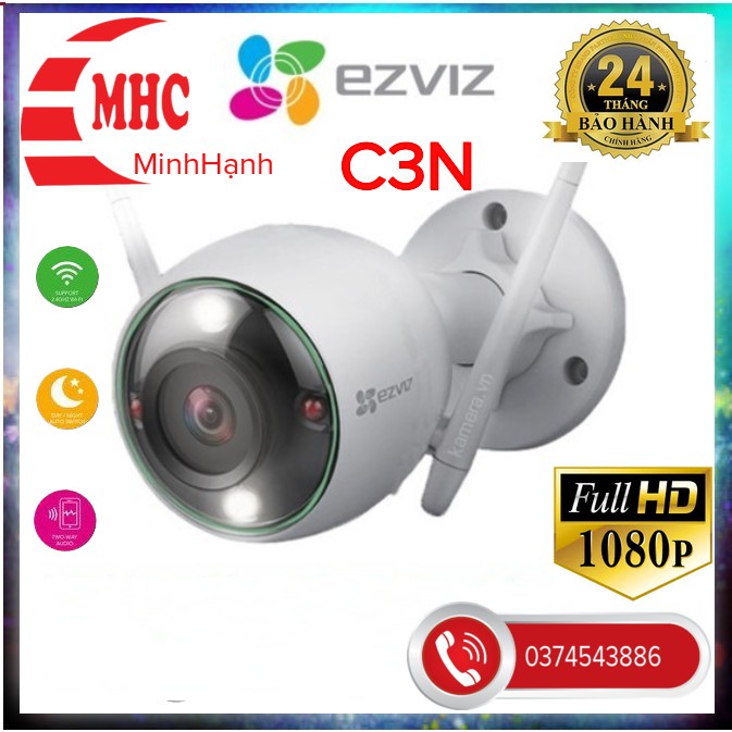 Camera EZVIZ C3N CS-CV310 thông minh ghi hình màu ban đêm, tích hợp AI phát hiện người