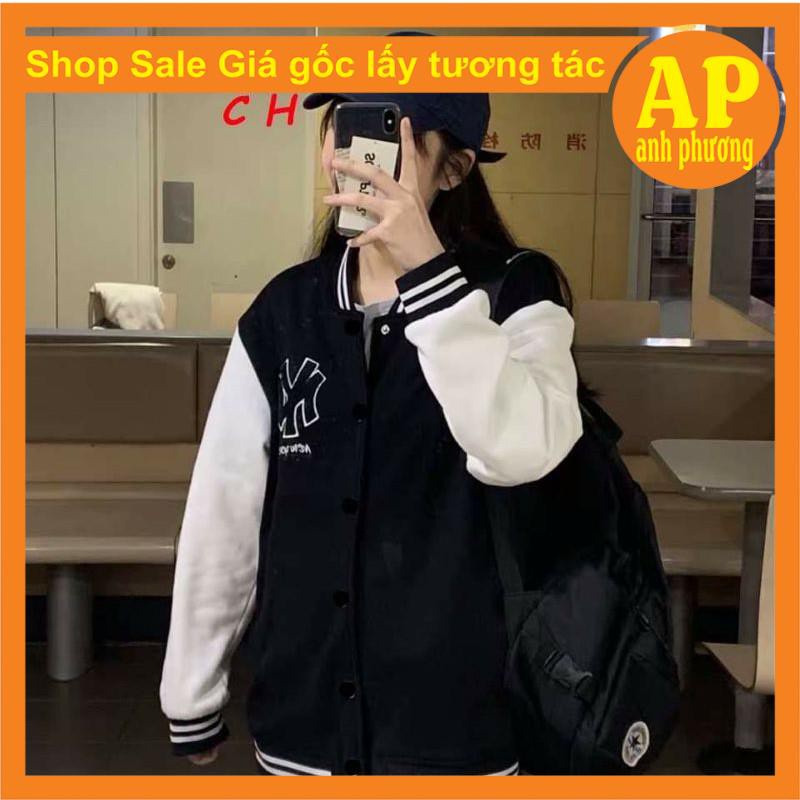 Áo khoác bomber Nv Y new yorkChất gió mềmhàng 1 lớp cổ, tay áo và gấu áo có bo dệt xịnfreesize 50kgphong cách hàn q