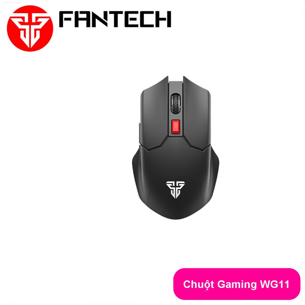 Chuột Gaming Không Dây Fantech WG11 CRUISER 2400DPI PIXART 3212 6 Phím Macro Dùng Pin AA