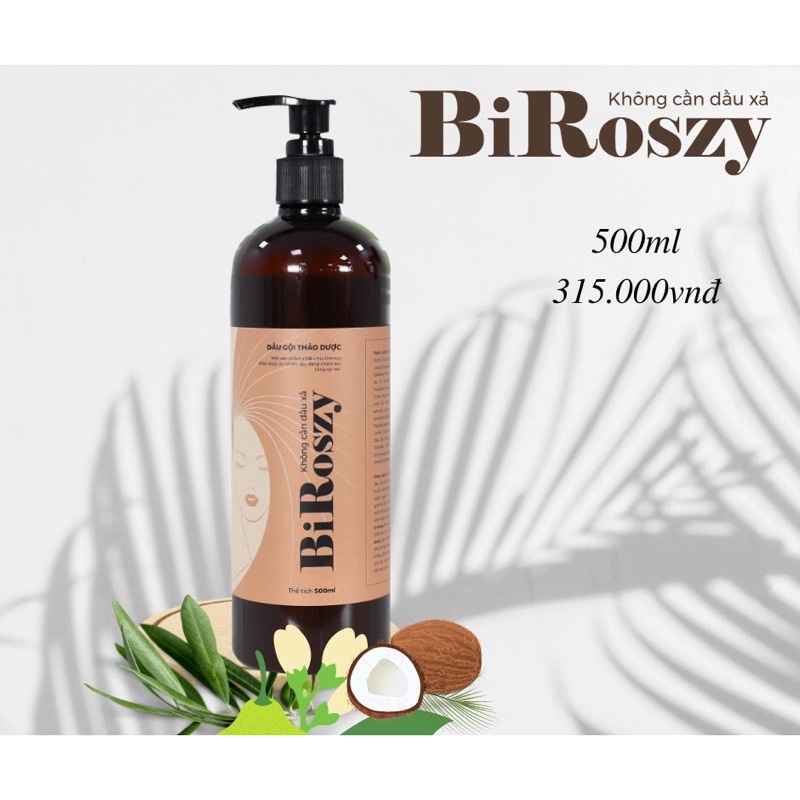 DẦU GỘI THẢO DƯỢC BIROSZY- KHÔNG CẦN XẢ