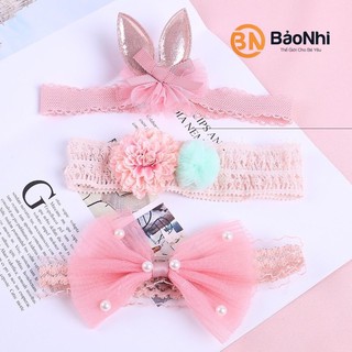 Sét Phụ Kiện 3 băng Đô Cho Bé Cực Xinh kèm Hộp Sang Trọng