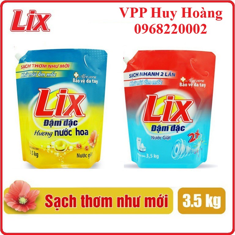 Nước giặt Lix đậm đặc túi 3,5 kg