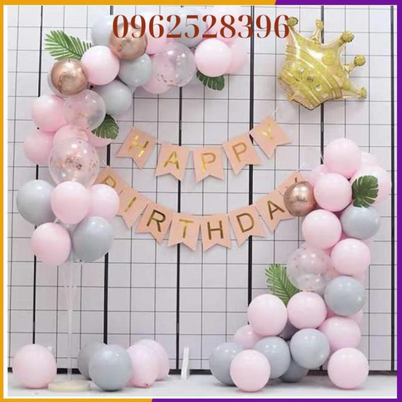 COMBO Set Trang Trí Sinh Nhật Bé Gái Nhiều Mẫu Kèm Dây Kết Bóng { TẶNG BƠM + BĂNG KEO }