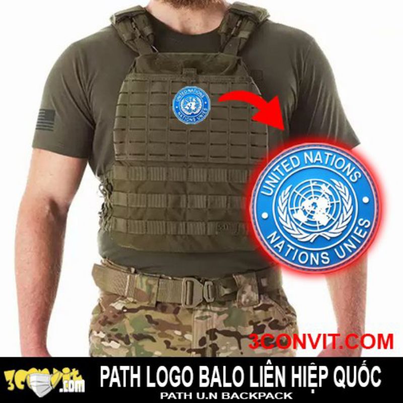 Path logo U.N dán balo