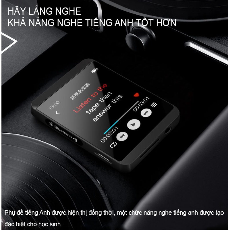 Máy Nghe Nhạc MP3 Màn Hình Cảm Ứng Bluetooth Ruizu M5 Bộ Nhớ Trong 8GB - Hàng Chính Hãng