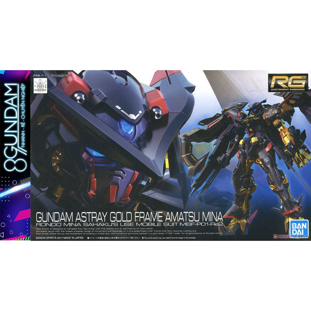 Mô Hình Lắp Ráp Gundam RG Astray Gold Frame Amatsu Mina