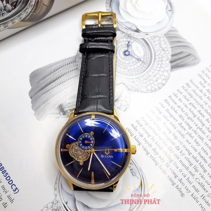 Đồng Hồ Nam Tự Động Bulova Automatic Hở Tim 96A118 Case 41mm