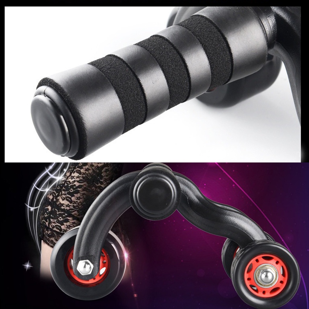 Con Lăn 4 Bánh Tập Cơ Bụng Cao Cấp – Dụng Cụ Tập Bụng 4 Bánh – Tập Thể Hình, Tập Gym, Tập Bụng 6 Múi Amalife