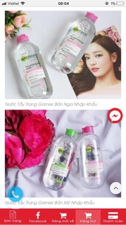 Nước tẩy trang Garnier