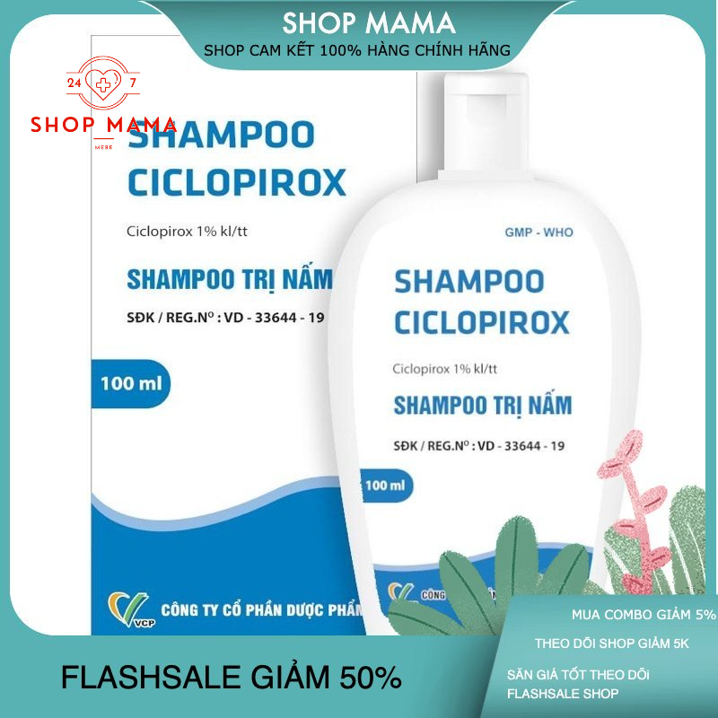 Dầu gội SHAMPO CICLOPIROX 100ml chuyên nấm gàu số 1