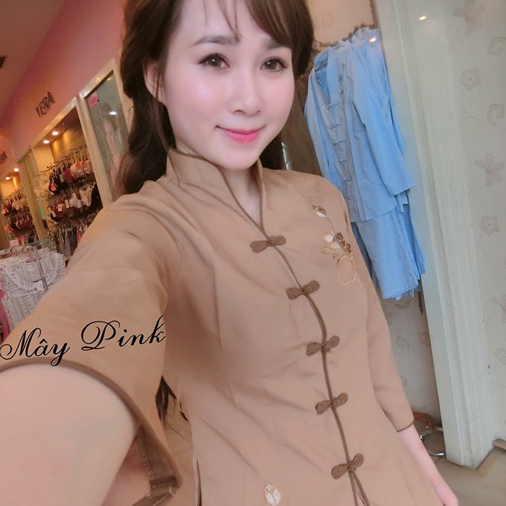 Bộ Quần Áo Đi Chùa, Quần Áo Phật Tử Cổ Tàu Đồng Thêu Sen Chất Kate Mịn Đẹp Ko Bai Ko Xù Thấm Hút Mồ Hôi Mặc Thoải Mái | BigBuy360 - bigbuy360.vn