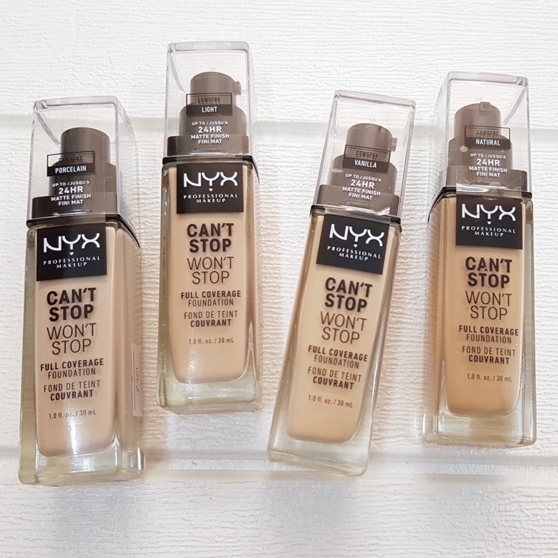 Kem nền NYX Professional Makeup Can’t Stop Won’t Stop Full Coverage Foundation - CSWSF01