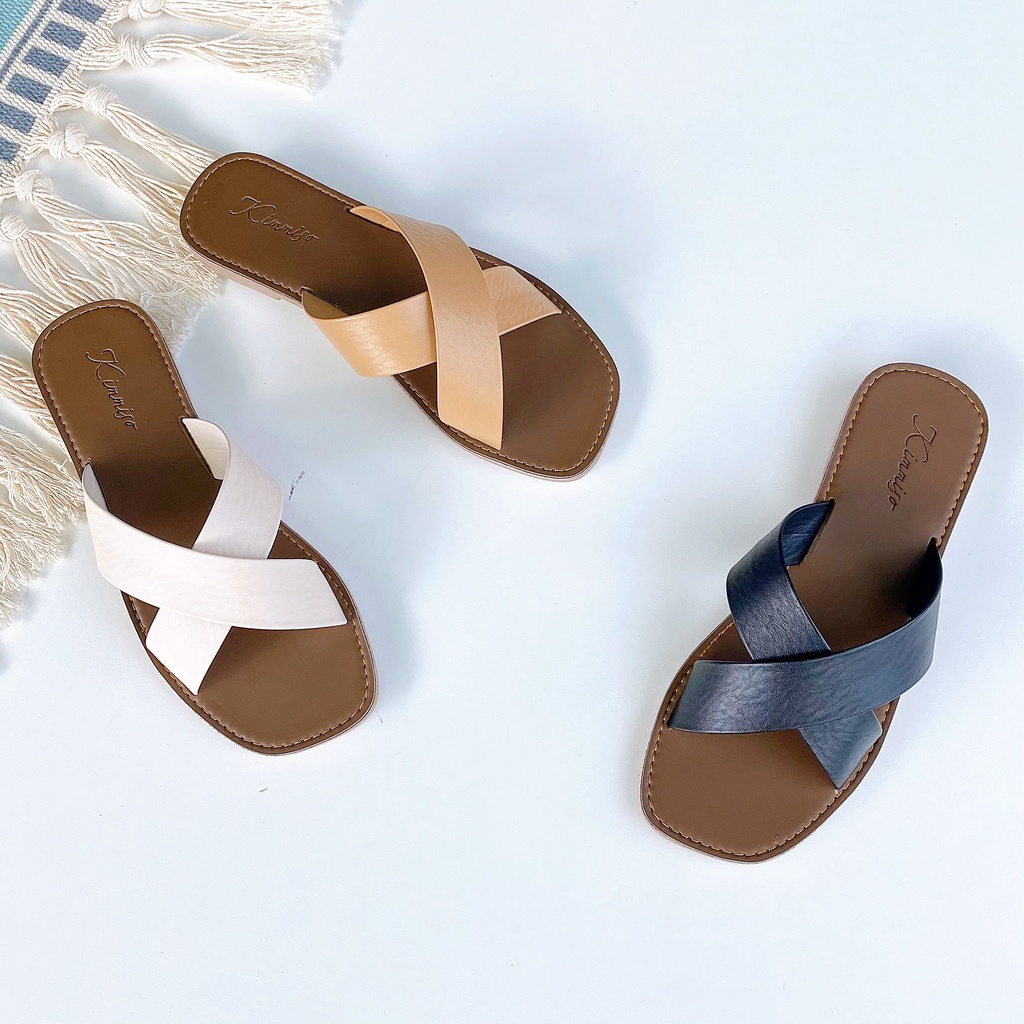 Dép Birken nữ quai chéo thời trang thương hiệu Detaunisex dép lê mùa hè - DX02