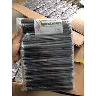 Ống hút trà sữa bọc màng ( đen, trắng)