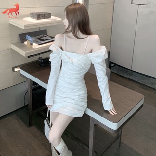Đầm Ôm Body Tay Dài Trễ Vai Quyến Rũ Cho Nữ