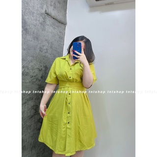 ĐẦM SƠ MI FROM RỘNG TAY NGẮN [TNT SHOP BIGSIZE 60KG 90KG]