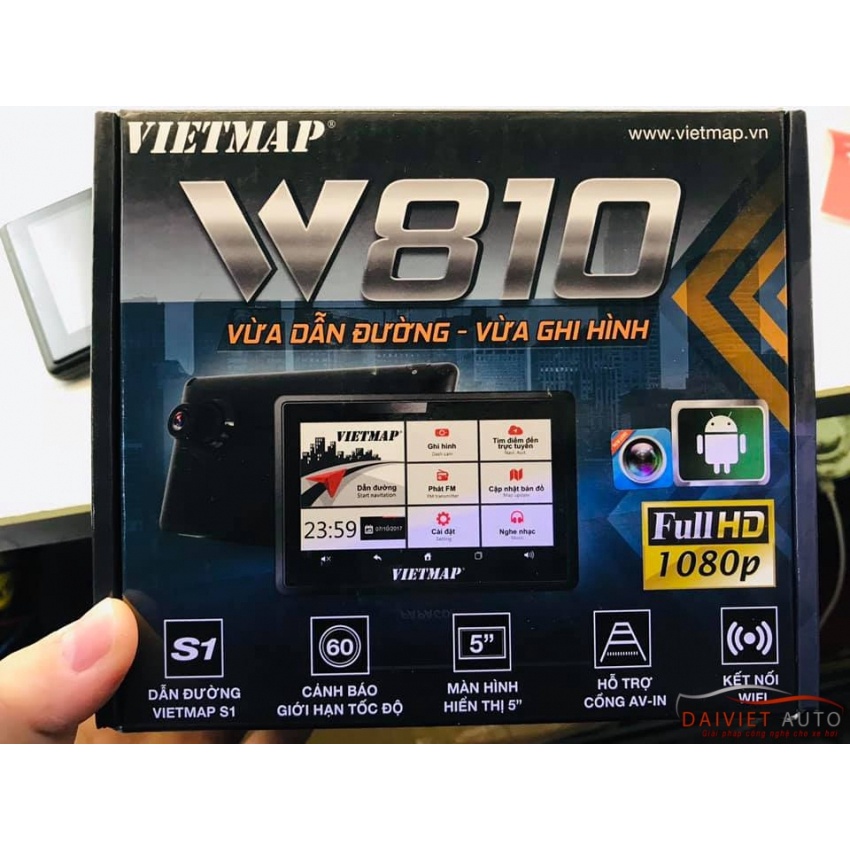 Camera hành trình VIETMAP W810, dẫn đường kết hợp ghi hình, tặng kèm thẻ nhớ 32GB