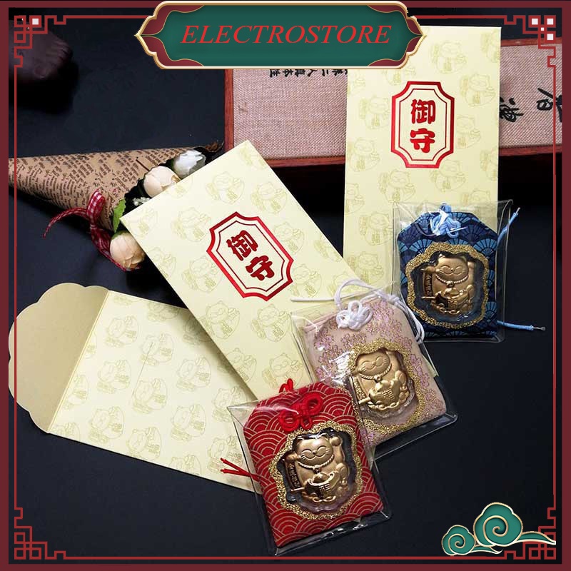 Angpao Imlek 2022 Mèo may mắn Treo xe Mimori Tết Nguyên đán Treo trang trí nội thất Chúc phúc cho Mèo may mắn
