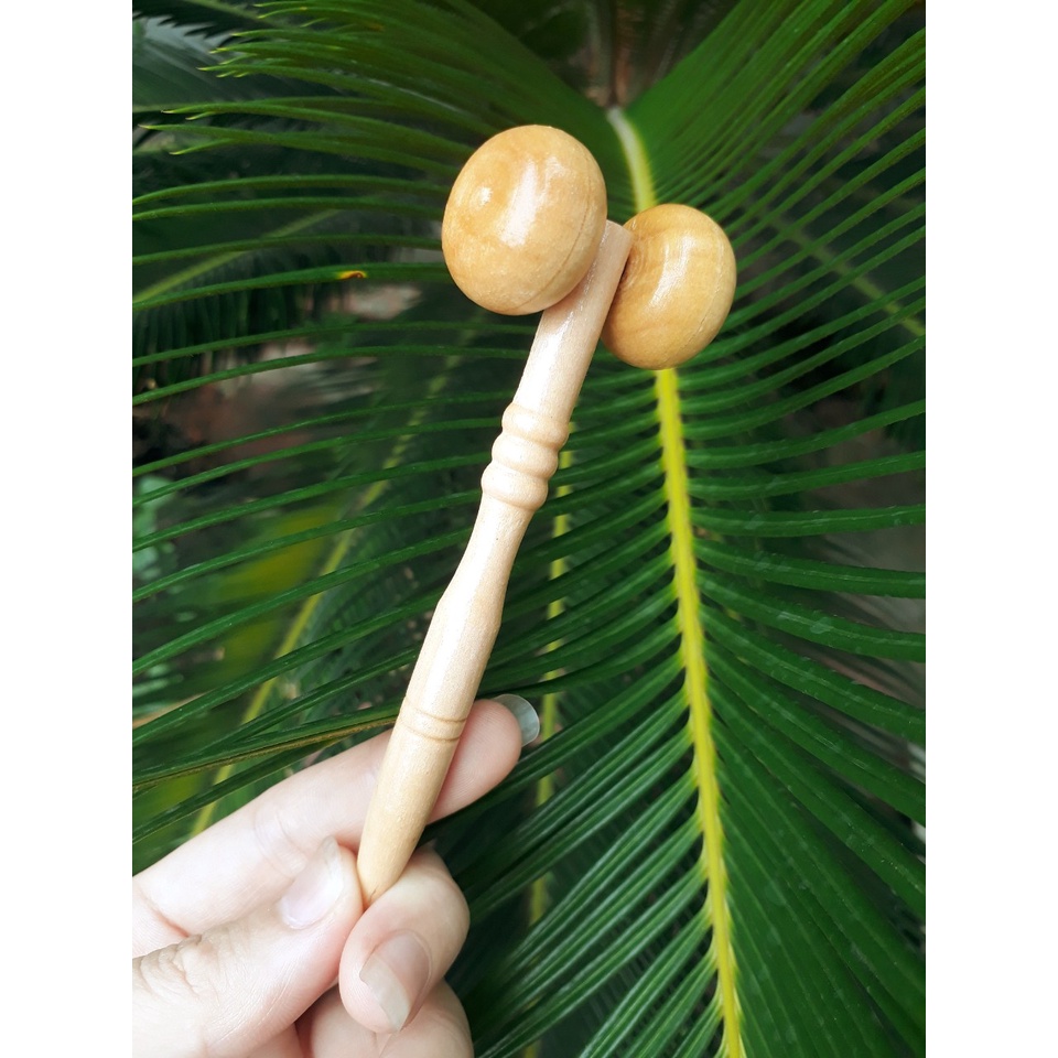 Cây Lăn Massage Mặt/ Mũi gỗ cao cấp - kích thích huyệt đạo , săn chắc cơ mặt (MỘC ÁNH DƯƠNG)
