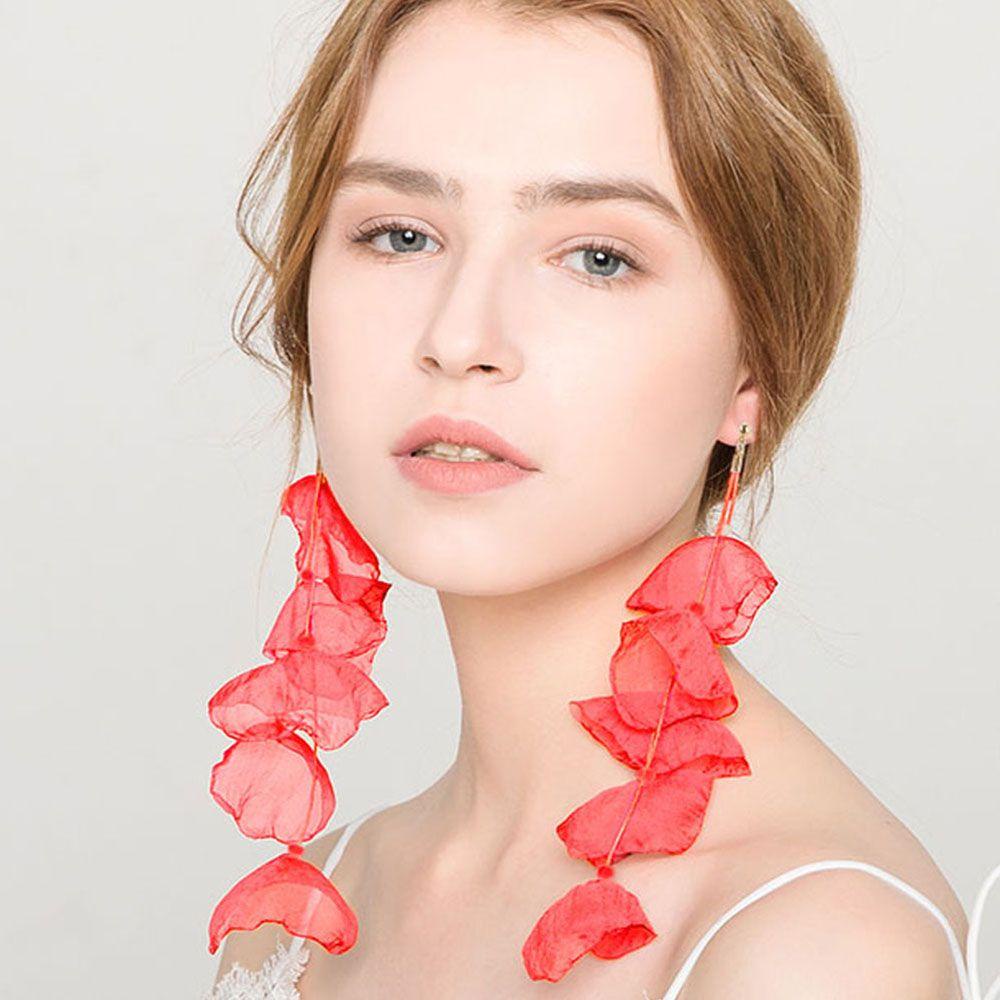 Bông Tai Dáng Dài Nhiều Lớp Thiết Kế Lãng Mạn Thời Trang Cho Nữ