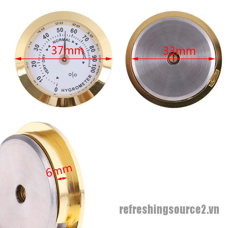Đồng hồ đo độ ẩm 37mm hình tròn màu vàng tiện lợi